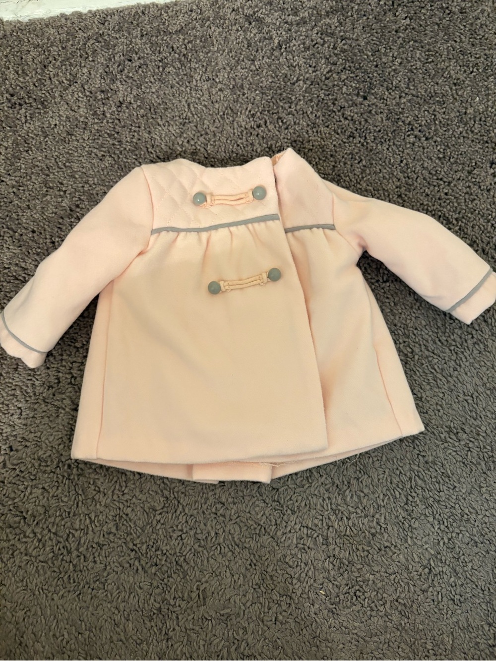 Baby girl’s Pink Double-Breasted Winter Coat